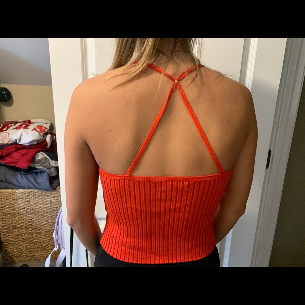 RED FLORAL TANNK